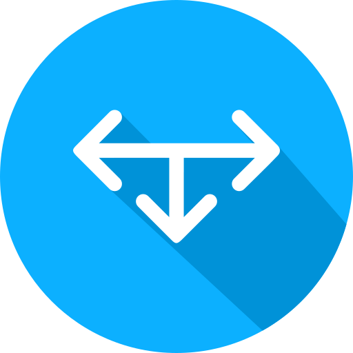 t-splitsing Generic Flat icoon