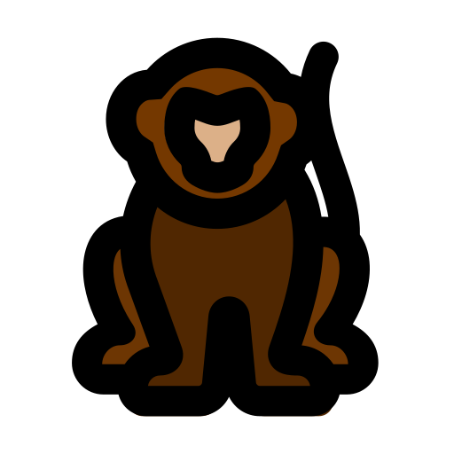 猿 Generic Outline Color icon