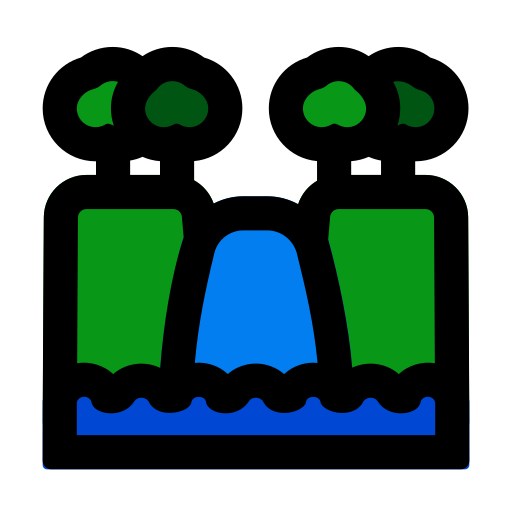 滝 Generic Outline Color icon