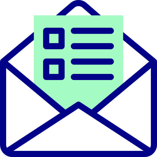 correo electrónico Detailed Mixed Lineal color icono