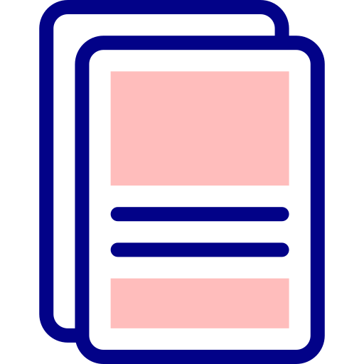 서류 Detailed Mixed Lineal color icon