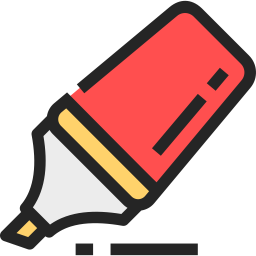 Highlighter Generic Outline Color icon