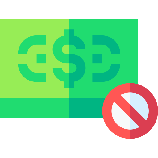 kein geld Basic Straight Flat icon