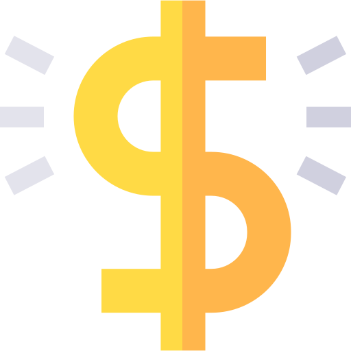 dólar Basic Straight Flat icono