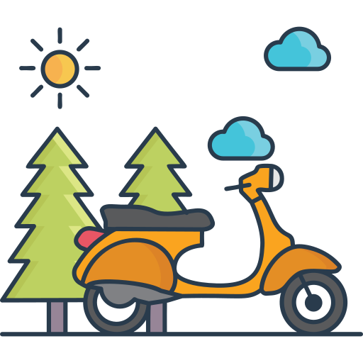 мотоцикл Generic Outline Color иконка