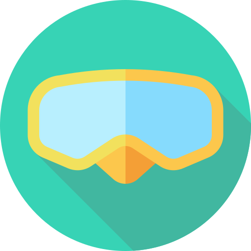 occhiali da immersione Flat Circular Flat icona