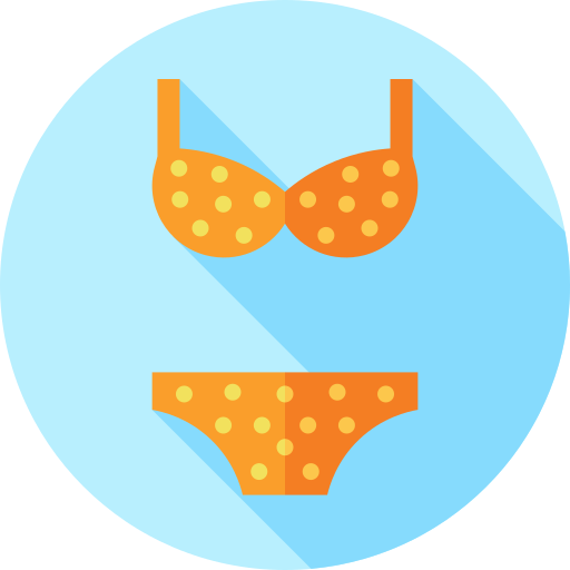 bikini Flat Circular Flat icon