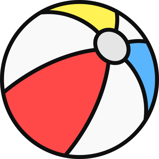 piłka plażowa Generic Outline Color ikona