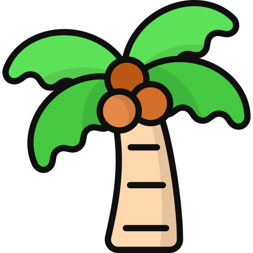 drzewo kokosowe Generic Outline Color ikona
