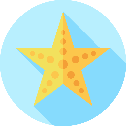 морская звезда Flat Circular Flat иконка