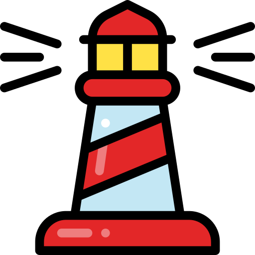 灯台 Generic Outline Color icon