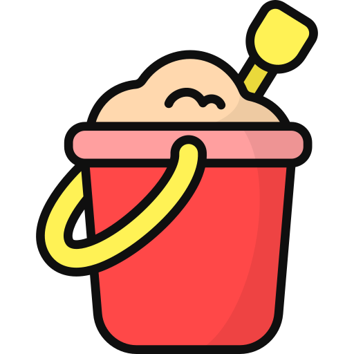 Sand bucket Generic Outline Color icon