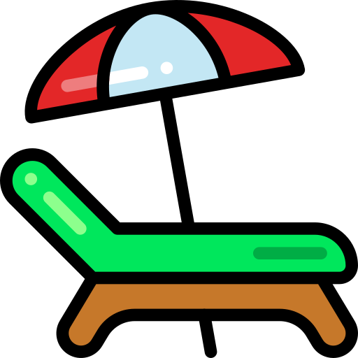 해변 의자 Generic Outline Color icon