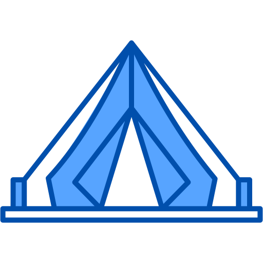 キャンプのテント Generic Blue icon