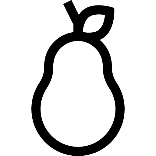 gruszka Basic Straight Lineal ikona