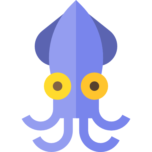 Squid Basic Straight Flat icon