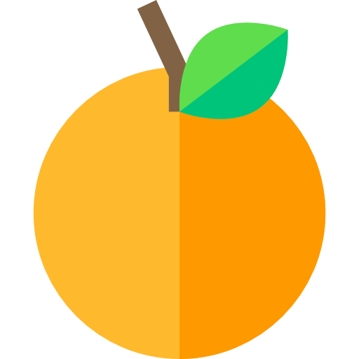 Orange Basic Straight Flat icon