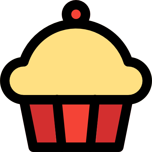 cupcake Pixel Perfect Lineal Color icon