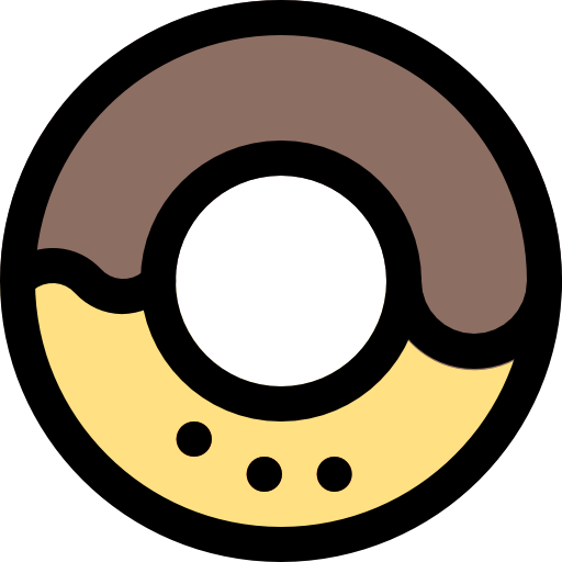 Donut Pixel Perfect Lineal Color icon