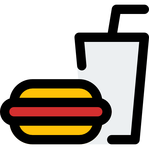 comida rápida Pixel Perfect Lineal Color icono
