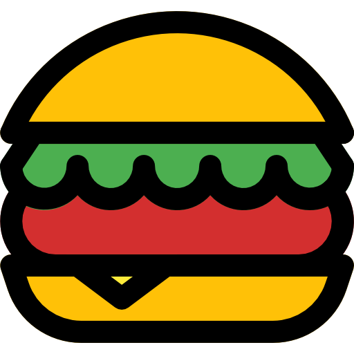 hamburger Pixel Perfect Lineal Color Ícone