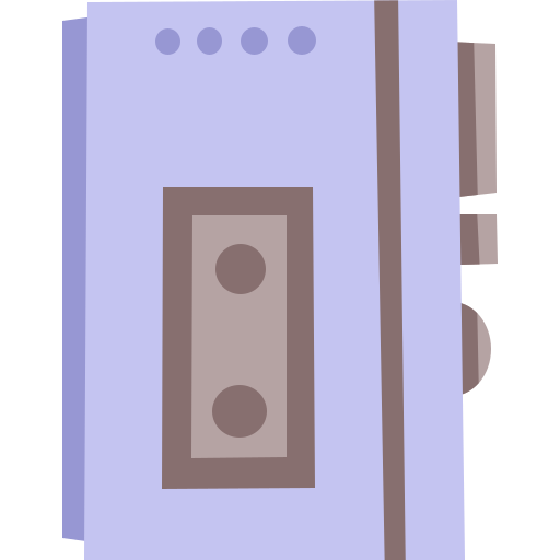 magnetofon Cartoon Flat ikona