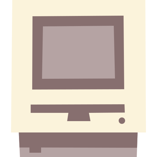 komputer Cartoon Flat ikona