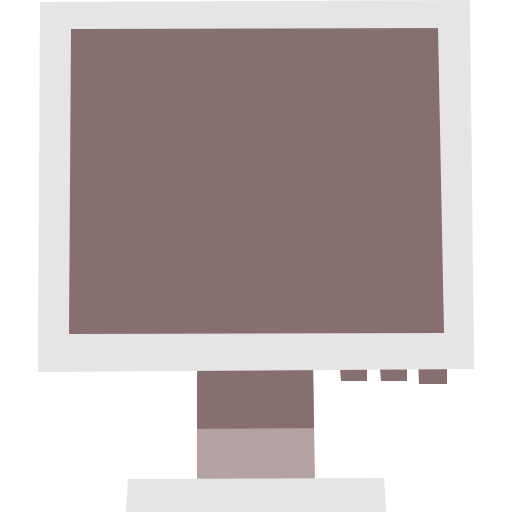 monitor cuadrado Cartoon Flat icono
