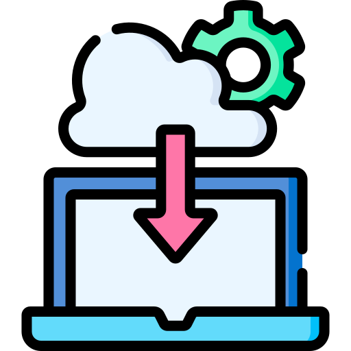 Cloud download Special Lineal color icon