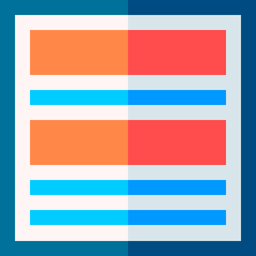 layout Basic Straight Flat icon