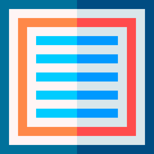 layout Basic Straight Flat icon