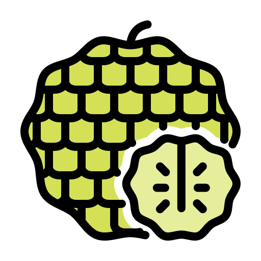Custard apple Generic Outline Color icon