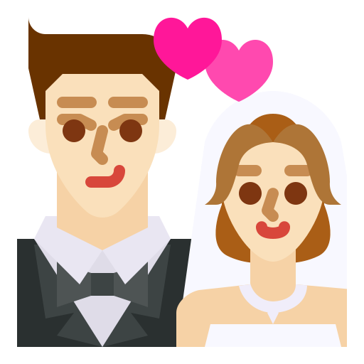 Свадебная пара Generic Flat иконка