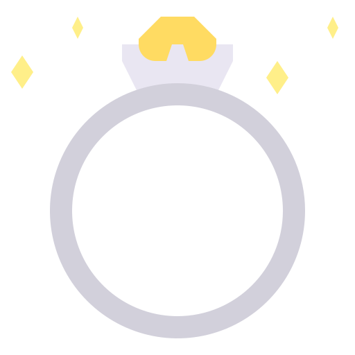 anel de diamante Generic Flat Ícone