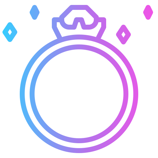 anillo de diamantes Generic Gradient icono