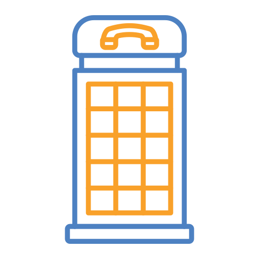 cabina telefónica Generic Outline Color icono