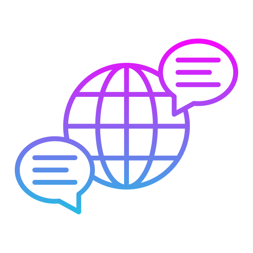 globalna komunikacja Generic Gradient ikona