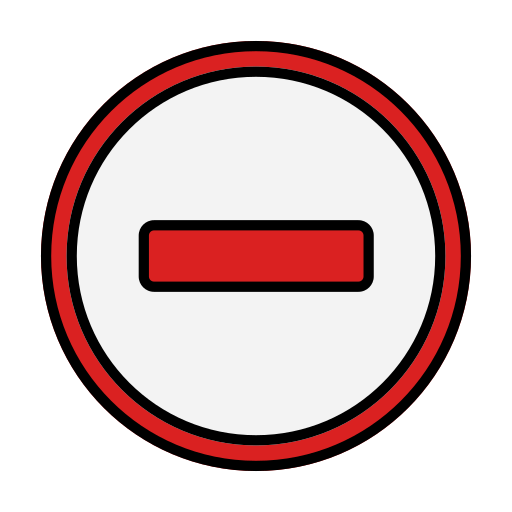 금지 표지판 Generic Outline Color icon