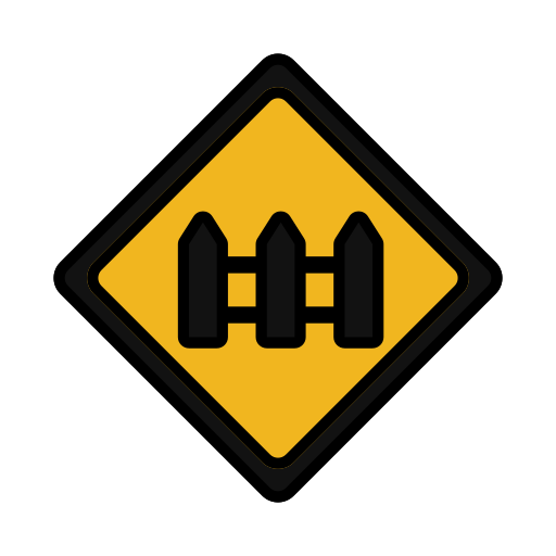 cruce de ferrocarril Generic Outline Color icono