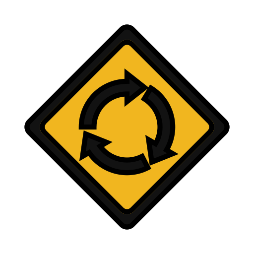 Roundabout Generic Outline Color icon