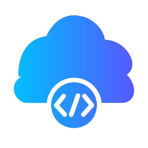 Cloud coding Generic Flat Gradient icon