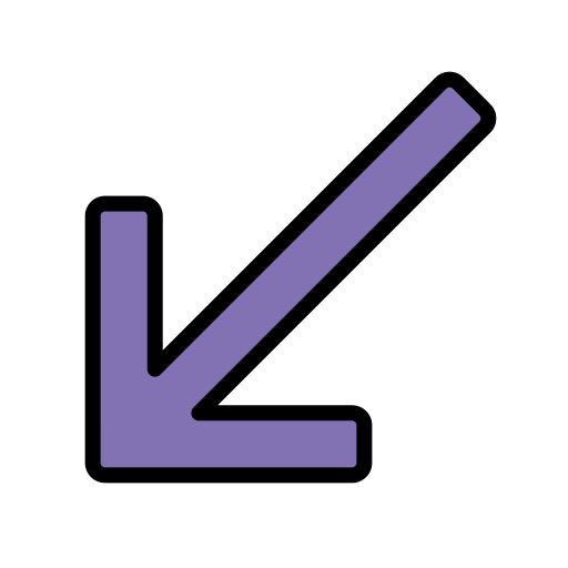 Down left Generic Outline Color icon