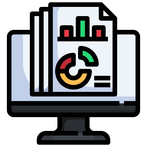 데이터 연구 Generic Outline Color icon