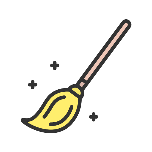 Broom Generic Outline Color icon