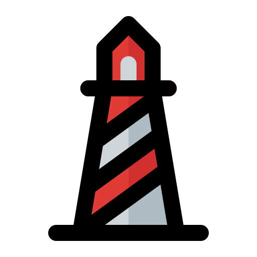 Lighthouse Generic Outline Color icon