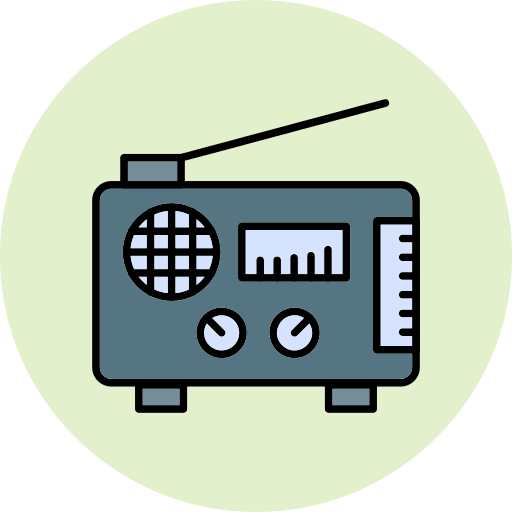 radio Generic Outline Color ikona