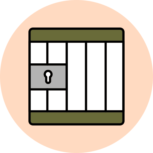 Jail Generic Outline Color icon