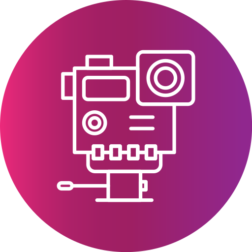caméra d'action Generic Flat Gradient Icône