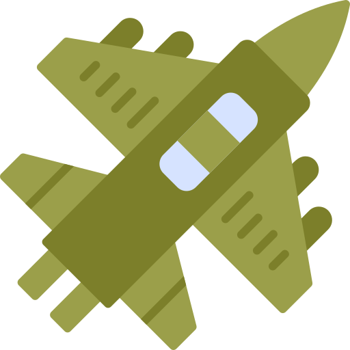 samolot militarny Generic Flat ikona
