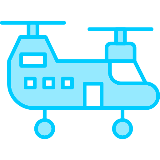 헬리콥터 Generic Blue icon